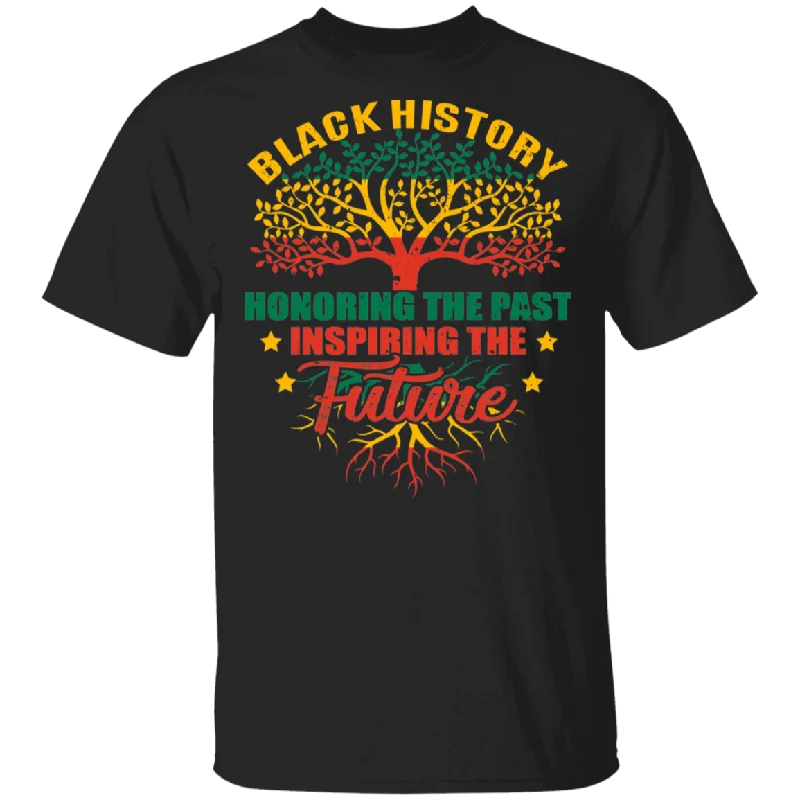 Honoring The Past Inspiring The Future Black History Tree Black History Month Funny Black Women Girls Ladies African Gifts T-Shirt Polka Dot Checkered Tartan