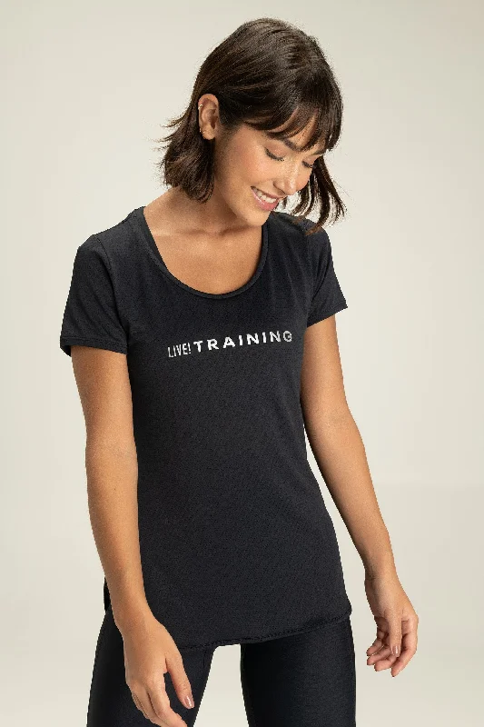 LIVE! Action T-shirt Hooded Caped Shawl Collar