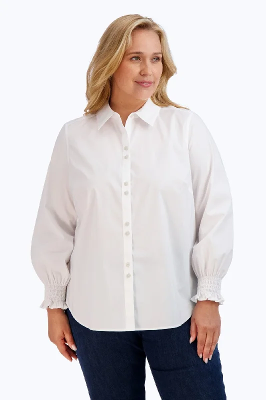 Olivia Plus Stretch No Iron Shirt Polka Dot Checkered Tartan