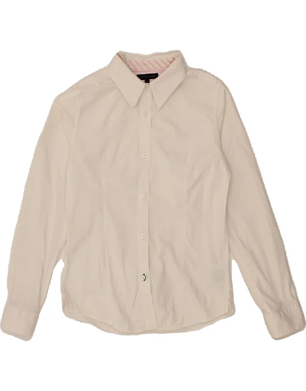 TOMMY HILFIGER Girls Shirt 13-14 Years White Cotton Modern Contemporary Chic