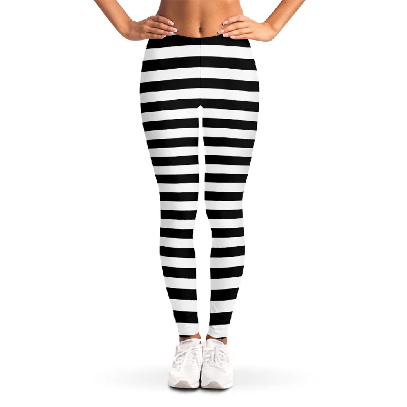 Black And White Torus Illusion Print Women's Leggings Cozy Workout Performance Leggings