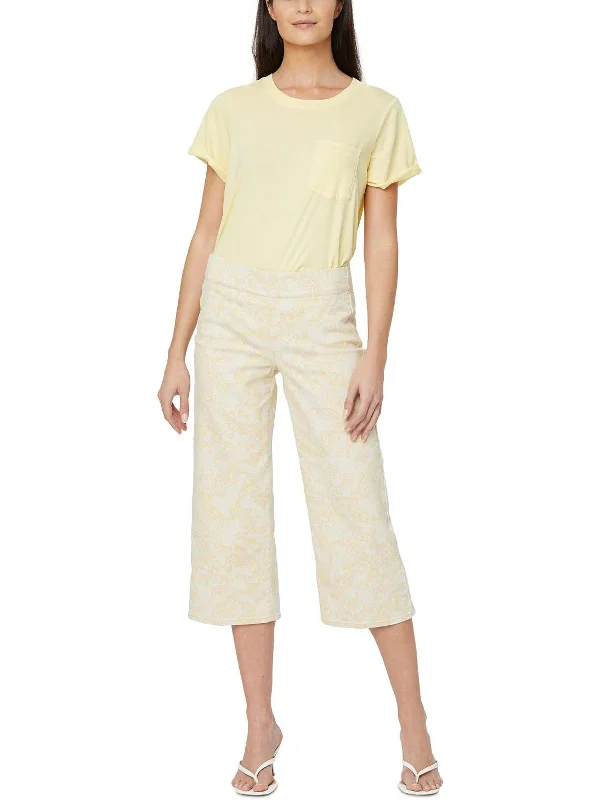Womens Tummy Control High Rise Wide Leg Pants Classic Stretch Pants