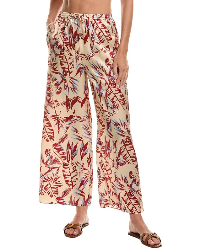 Onia Silk Wide Leg Pant Relaxed Fit Trousers