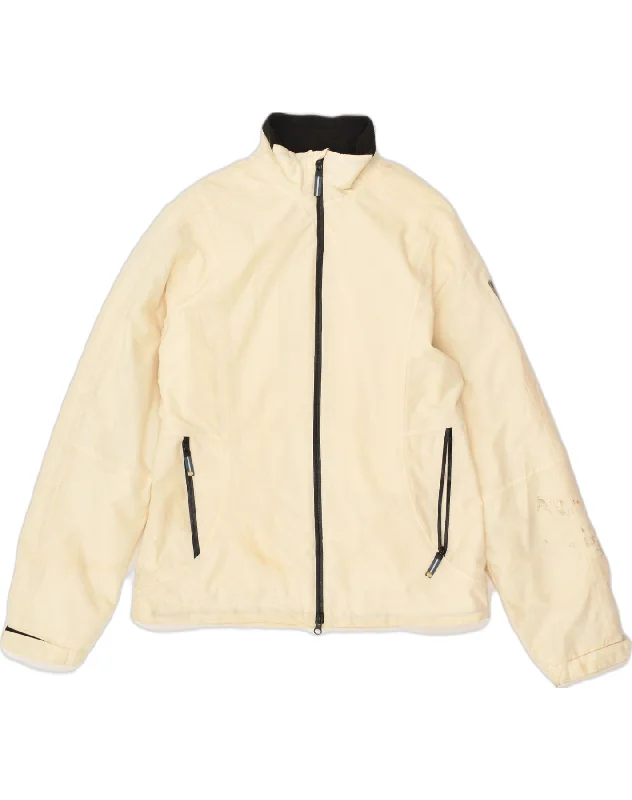 SERGIO TACCHINI Womens Rain Jacket IT 46 Small Beige Polyester Nylon Jacket Polyester Jacket Spandex Jacket