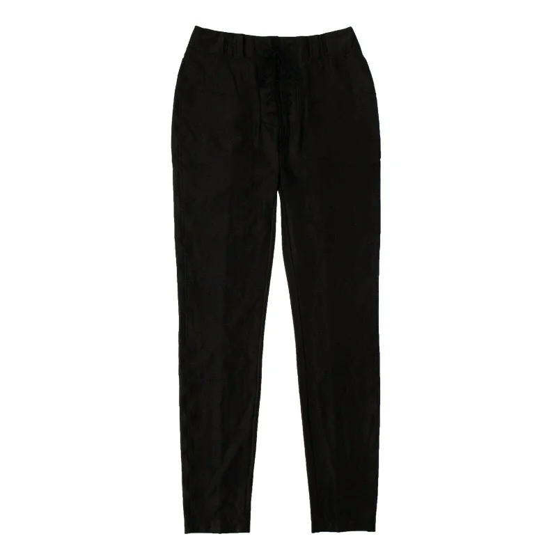 Unravel Project Lace-Up Pants - Black Fashionable Tapered Leg Pants