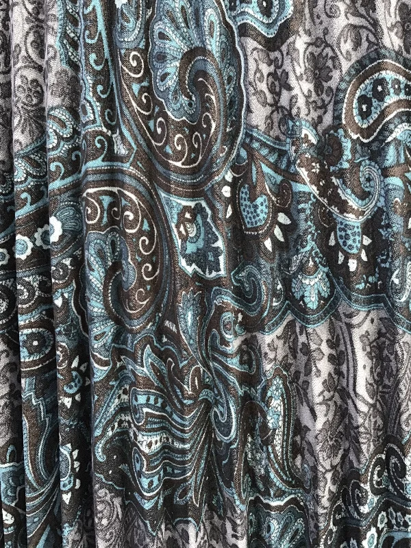 teal paisley