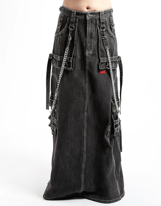 STRENGTH SKIRT BLACK DENIM modal blend skirt