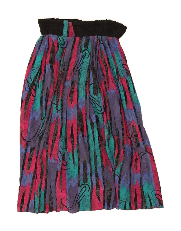 LIBRA Womens Abstract Pattern A-Line Skirt UK 12 Medium W30  Multicoloured boho skirt vibe