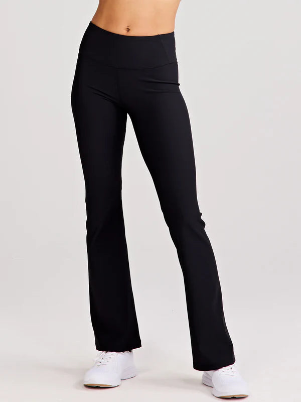 tasc Performance Women's Sculptive Rib Pocket Flare Pant in Black Casual Sweatpants Style tasc Performance Women's Sculptive Rib Pocket Flare Pant in Black Casual Sweatpants Style