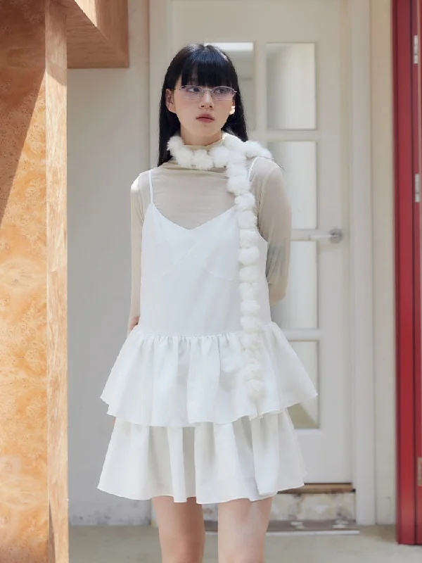 Suspender Layered Cake Skirt Dress【s0000003574】 Shift Classic Vintage