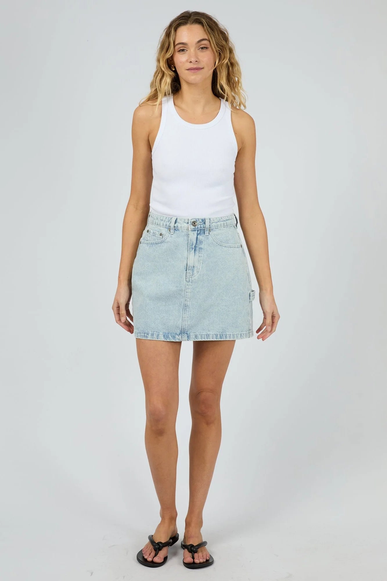 SILENT THEORY CARGO SKIRT - BLEACH satin skirt smooth