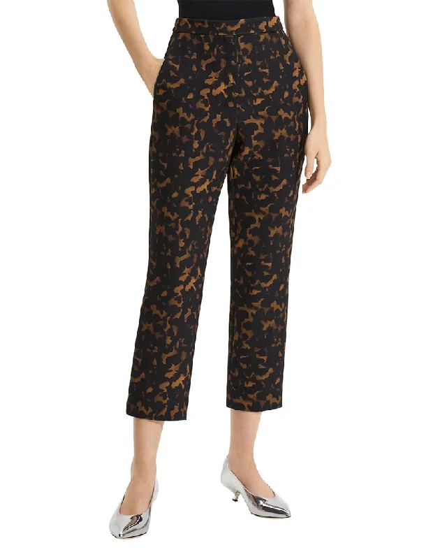 Theory High-Waist Slim Crop Pant Cozy Lounge Pants