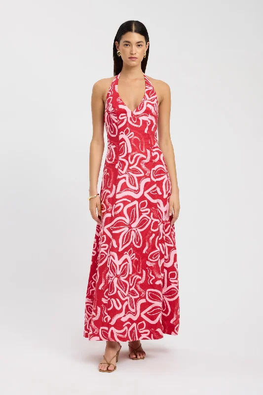 Soley Halter Dress Floral Print girly