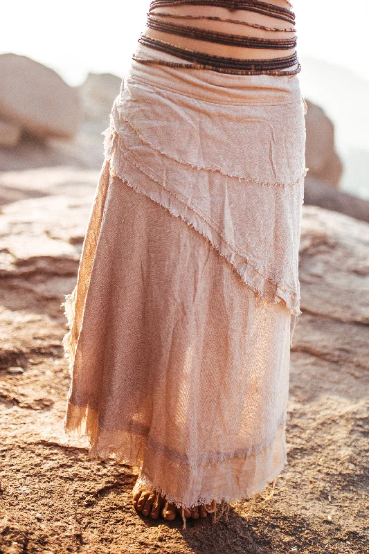 Gypsy Long Wrap Skirt ⋙⋗ with Frayed Edges ⋙⋗ denim skirt fashionable