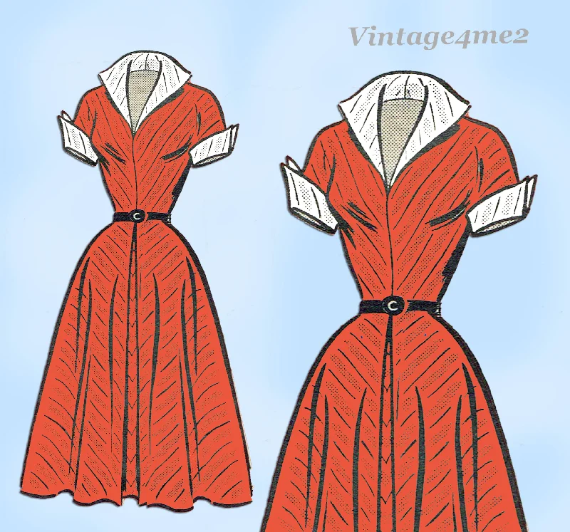1950s Vintage Anne Adams Sewing Pattern 4881 Misses Street Dress Tunics Party sparkling