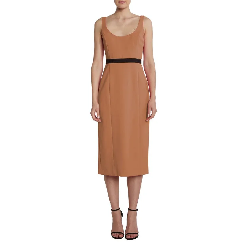 PINKO Brown Polyester Dress Casual Short Summer