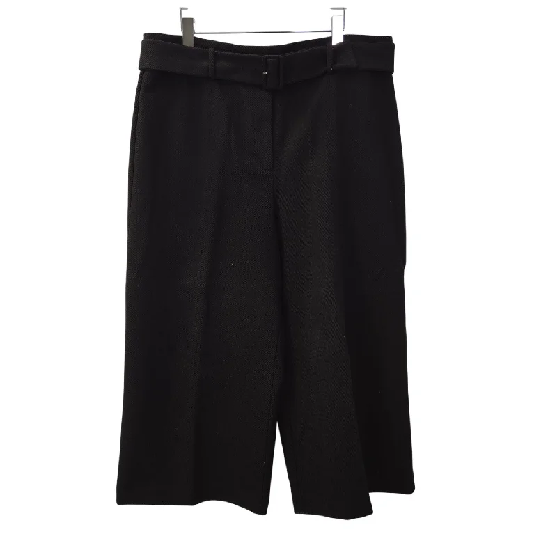 Ann Taylor Rib Texture Wide Leg Cropped Pants Size 16 Classic Pleated Pants
