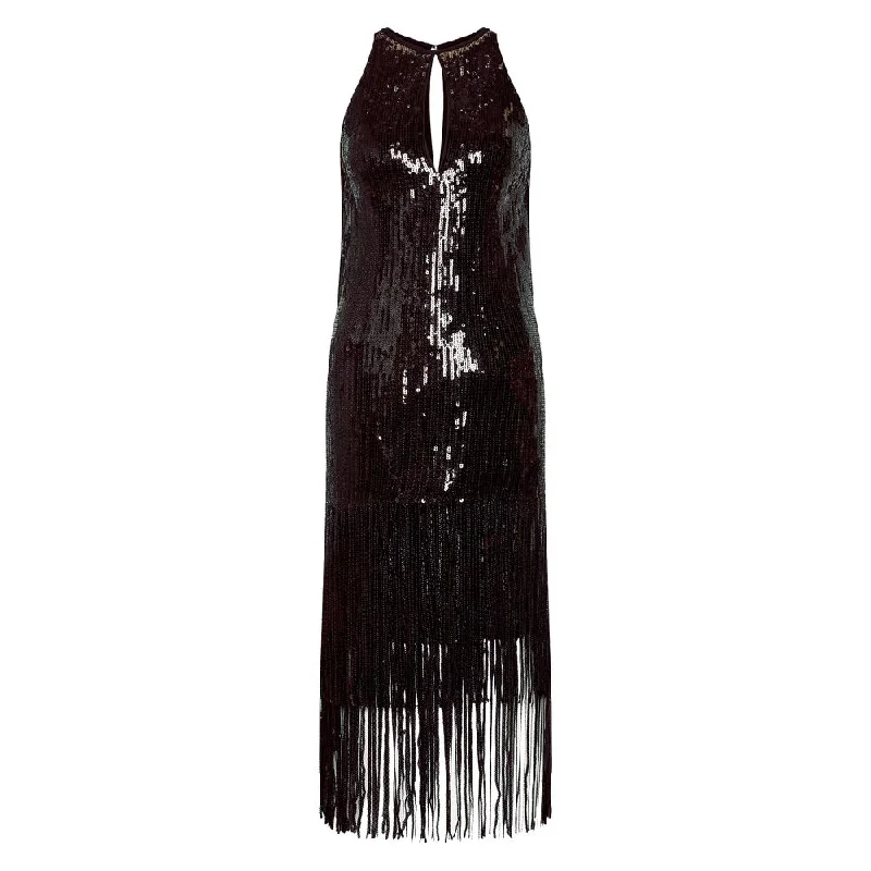 PINKO Black Polyester Dress Tunics Corduroy durable