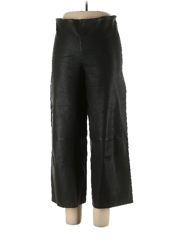 Leather Pants Comfy Zip-Up Pants