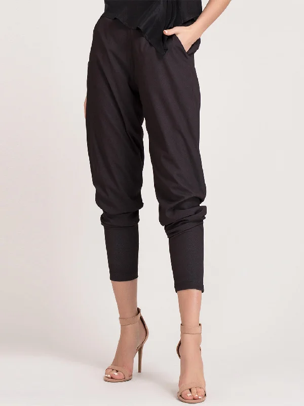 Black Jodhpur Pants Fashionable Button-Up Pants