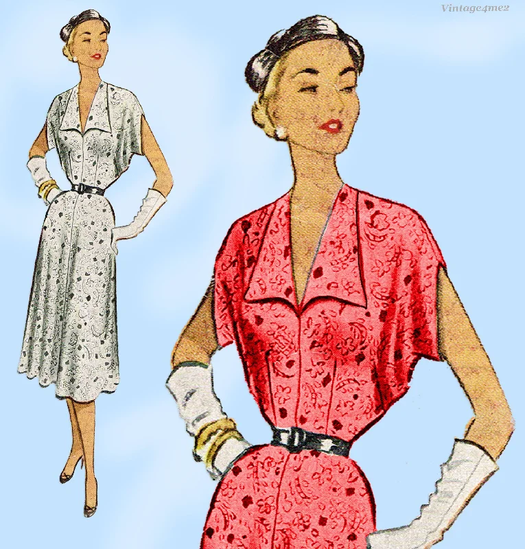 1950s Original Vintage McCalls Sewing Pattern 8548 Day Dress Size 36 Bust Tunics Luxurious premium