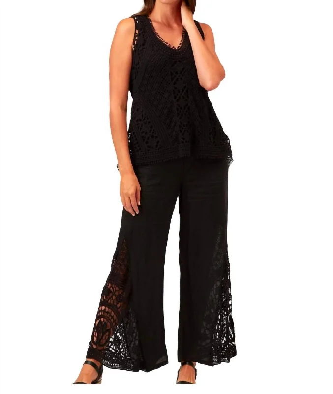 Ismay Palazzo Pant In Black Slim Fit Casual Pants