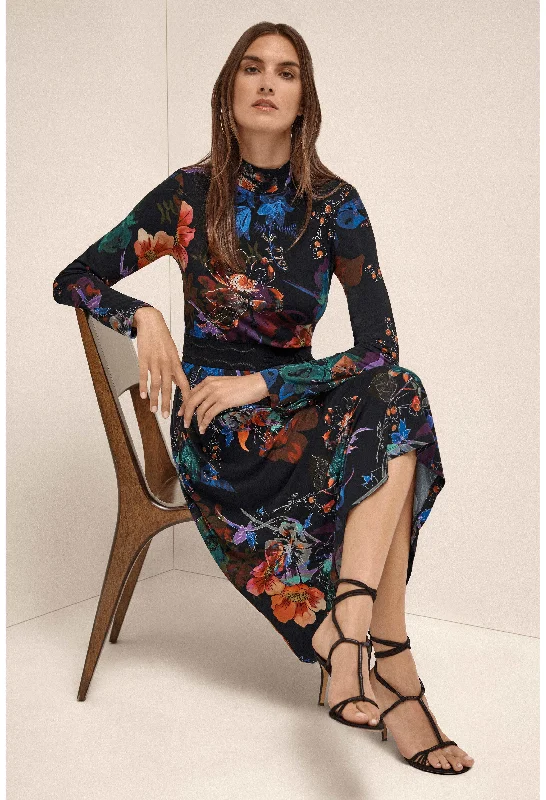 The Janie Favorite Seamed Mock Neck Dress Tunics Fleece cozy