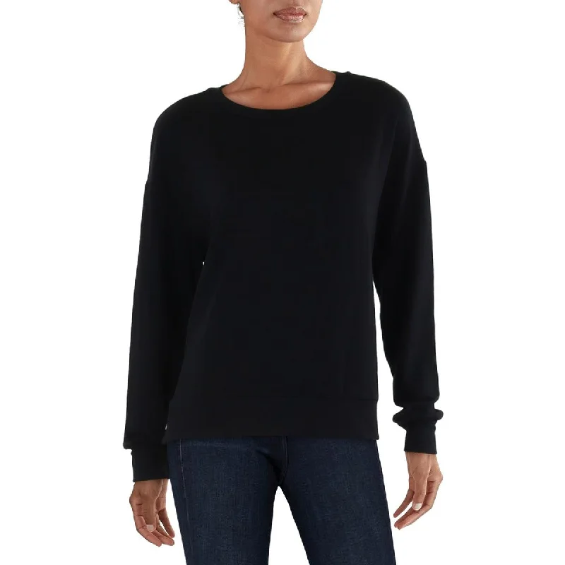 Womens Lightweight Long Sleeve Sweatshirt Hoodie with Contrast Stitching Detailed Premium