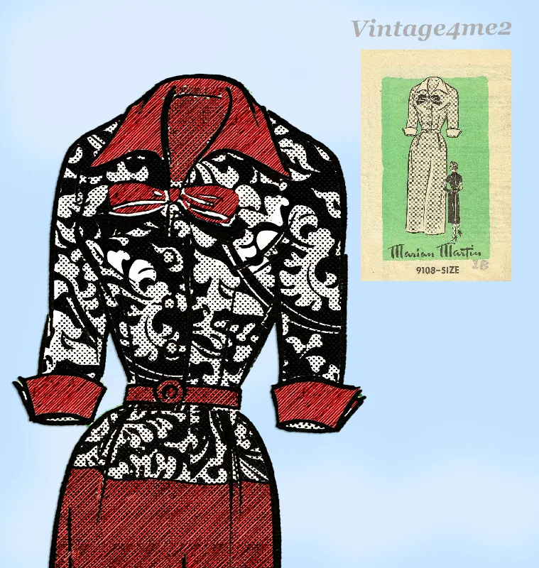 1950s Vintage Marian Martin Pattern 9108 Misses Slender Dress Size 36 Bust Tunics Sale discount