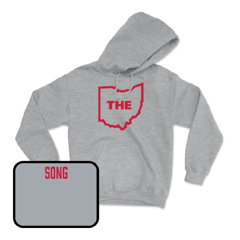 Sport Grey Women's Golf The Hoodie  - Meijin Song Hoodie with Hem Fringe Bohemian Relaxed