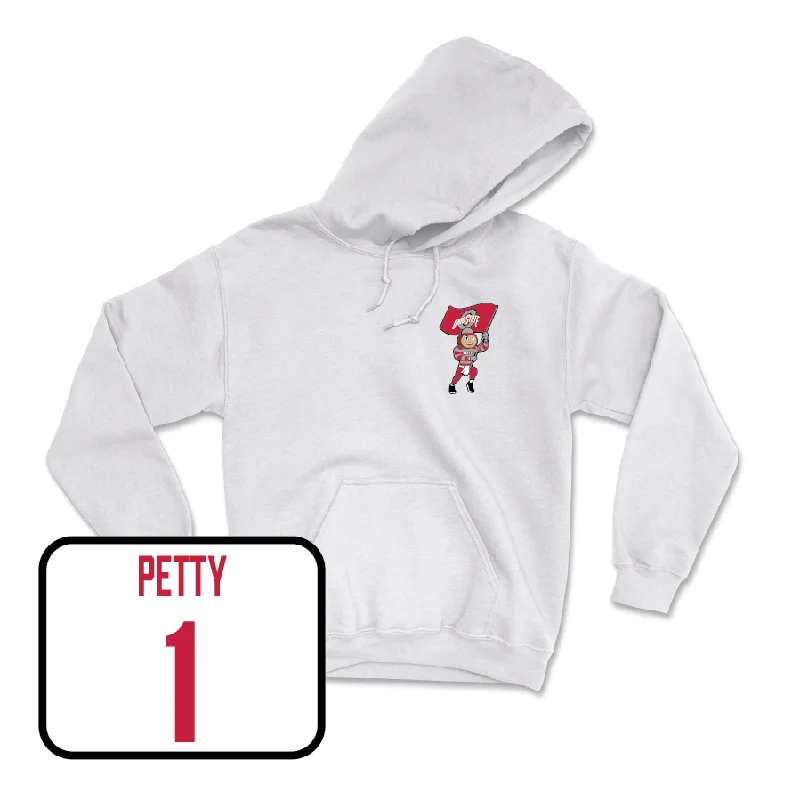 Women's Basketball White Brutus Hoodie  - Ajae Petty Hoodie with Oversized Fit Loose Comfortable