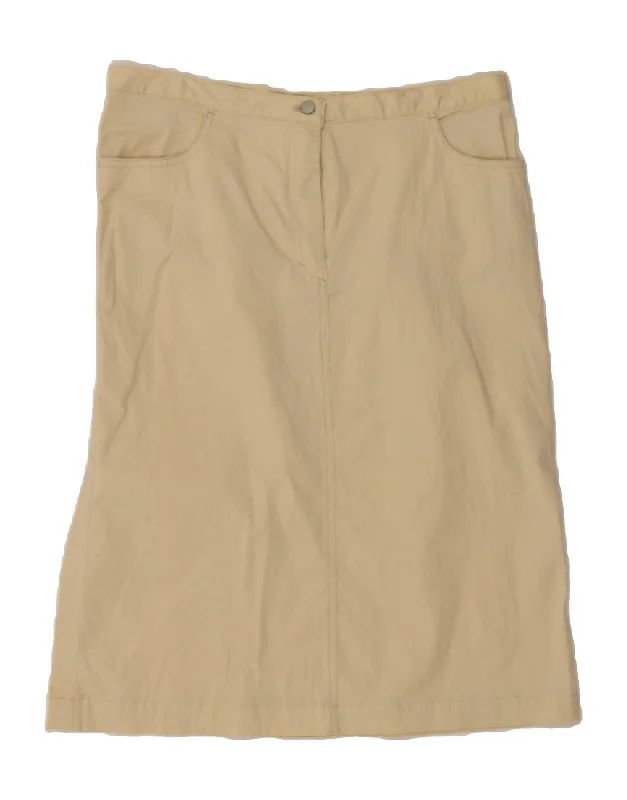 TRUSSARDI Womens A-Line Skirt W34 Large Beige boho skirt vibe