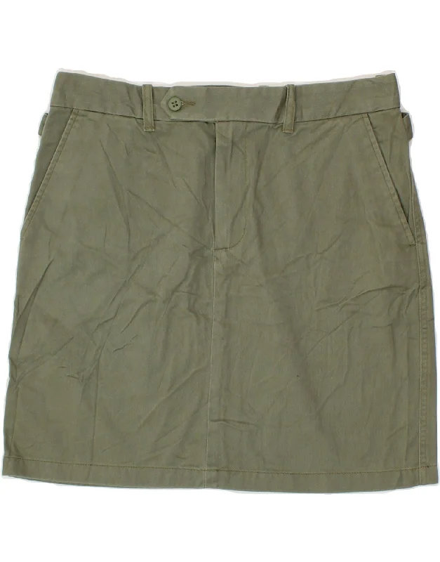 RALPH LAUREN Womens A-Line Skirt US 8 Medium W32  Khaki Cotton lace skirt elegant