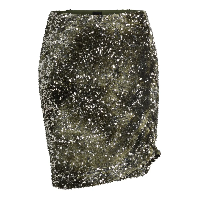 Slim-fit velour mini skirt with gathered details breathable skirt fabric