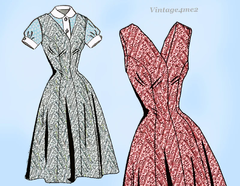 1950s Vintage Marian Martin Sewing Pattern 9262 Uncut Misses Princess Dress 34 B Tunics Gym athletic