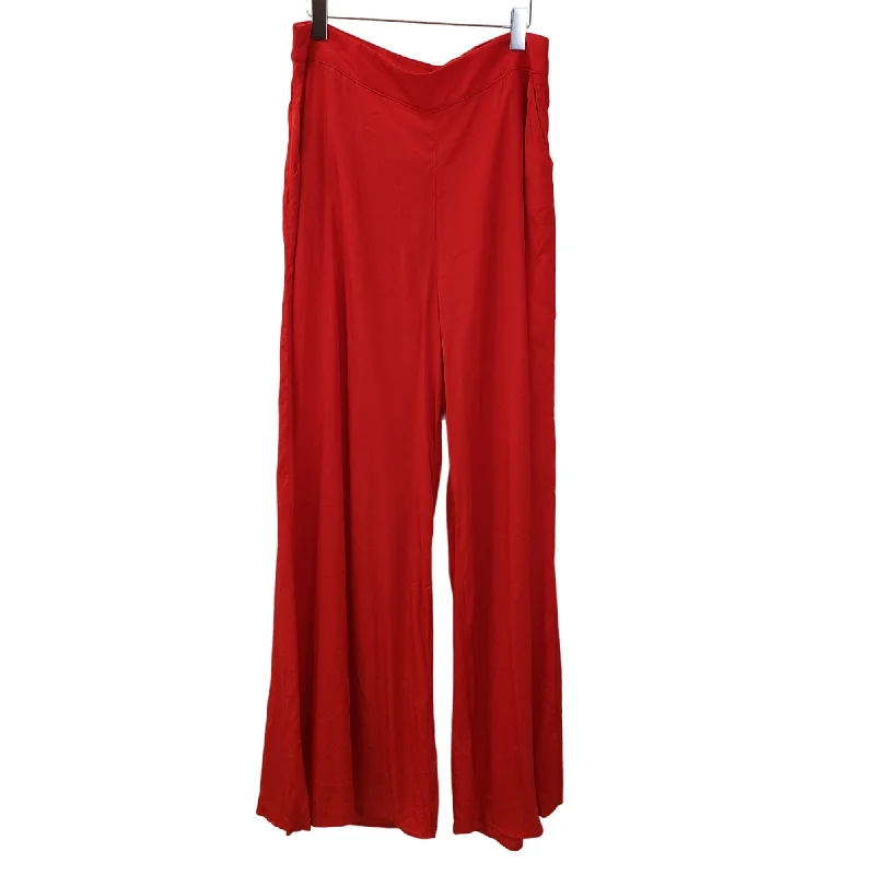 NWT Suzanne Betro Wide Leg Satin-Like Pants Size XL Trendy Printed Leggings