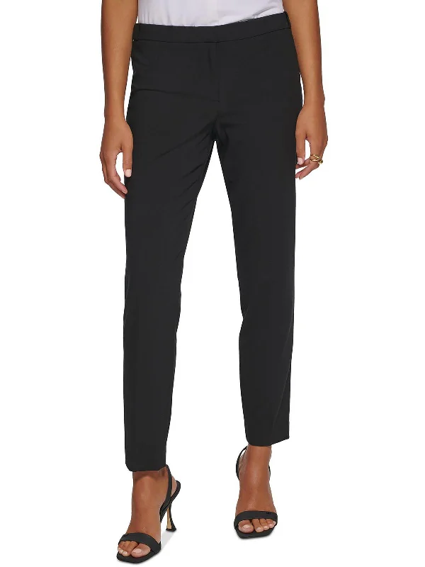 Highline Womens Woven Tapered Ankle Pants Comfortable Wide-Leg Pants