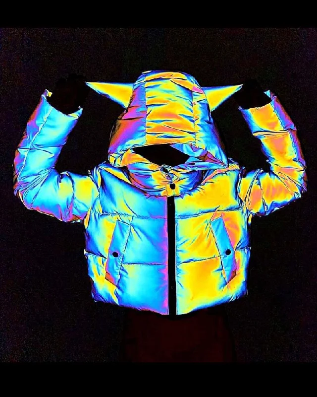 Techwear Winter Reflective Jacket Striped Jacket Polka Dot Jacket Floral Jacket
