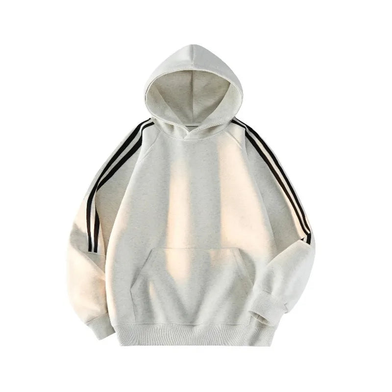 Advbridge Oversized Sweatshirts Women Man Patchwork Hooded Thicked Y2k Tops Clothes for Teens Streetwear Casual Chic Hoodies Hoodie with Double Zipper Versatile Adjustable