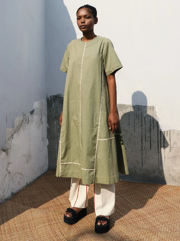 Olive Inside Out Dress Boatneck Modish Everyday