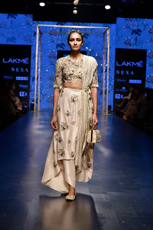 Payal Singhal Gulbanu Skirt Palazzo Set silk skirt sleek