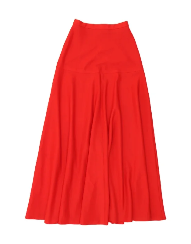 VINTAGE Womens Maxi Skirt W26 Small Red mini skirt trendy