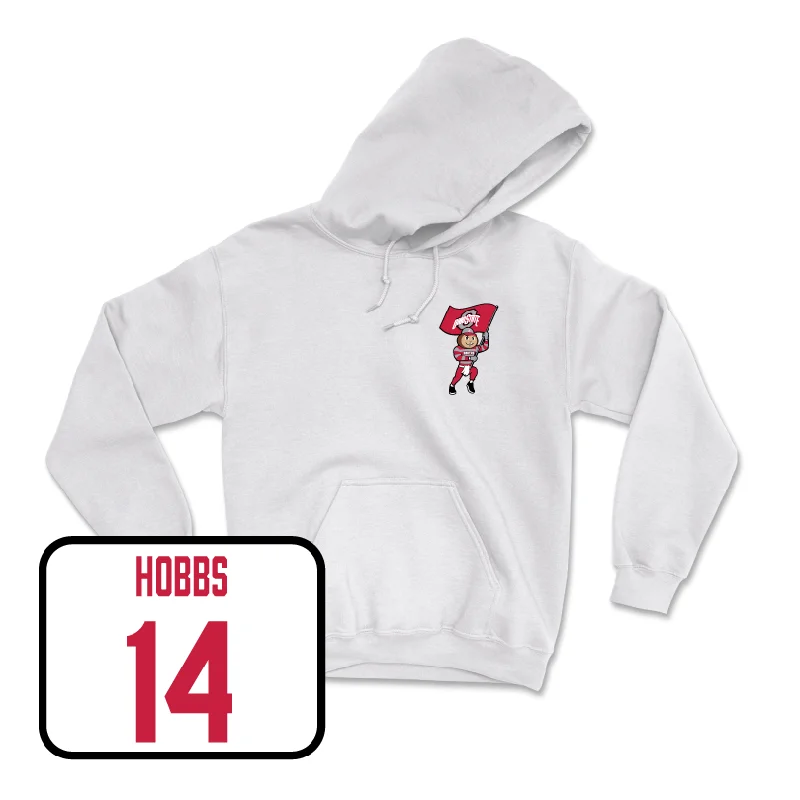 Women's Basketball White Brutus Hoodie  - Ella Hobbs Hoodie with Gradient Ombre Colorful