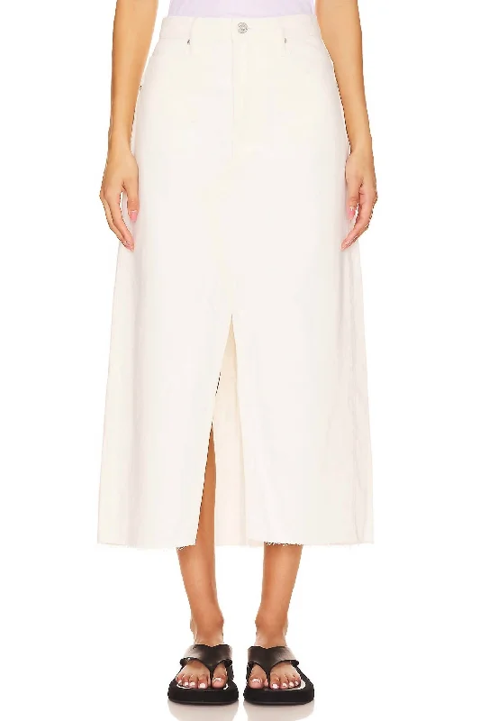Midaxi Skirt In Ecru pencil skirt chic