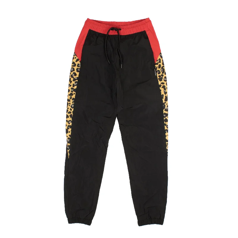 Black And Red Leopard Block Pants Cozy Maternity Pants