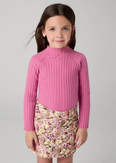 Floral Corduroy Skirt | Camellia leather skirt refined