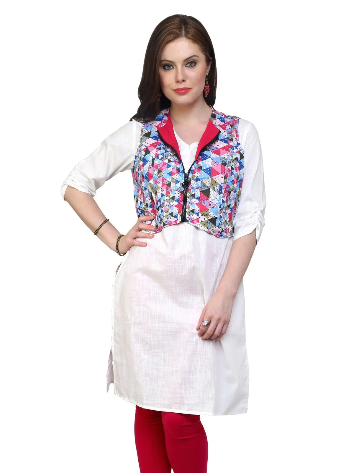 Pannkh Women's Waist-Jacket Kurti Rayon Jacket Velvet Jacket Corduroy Jacket
