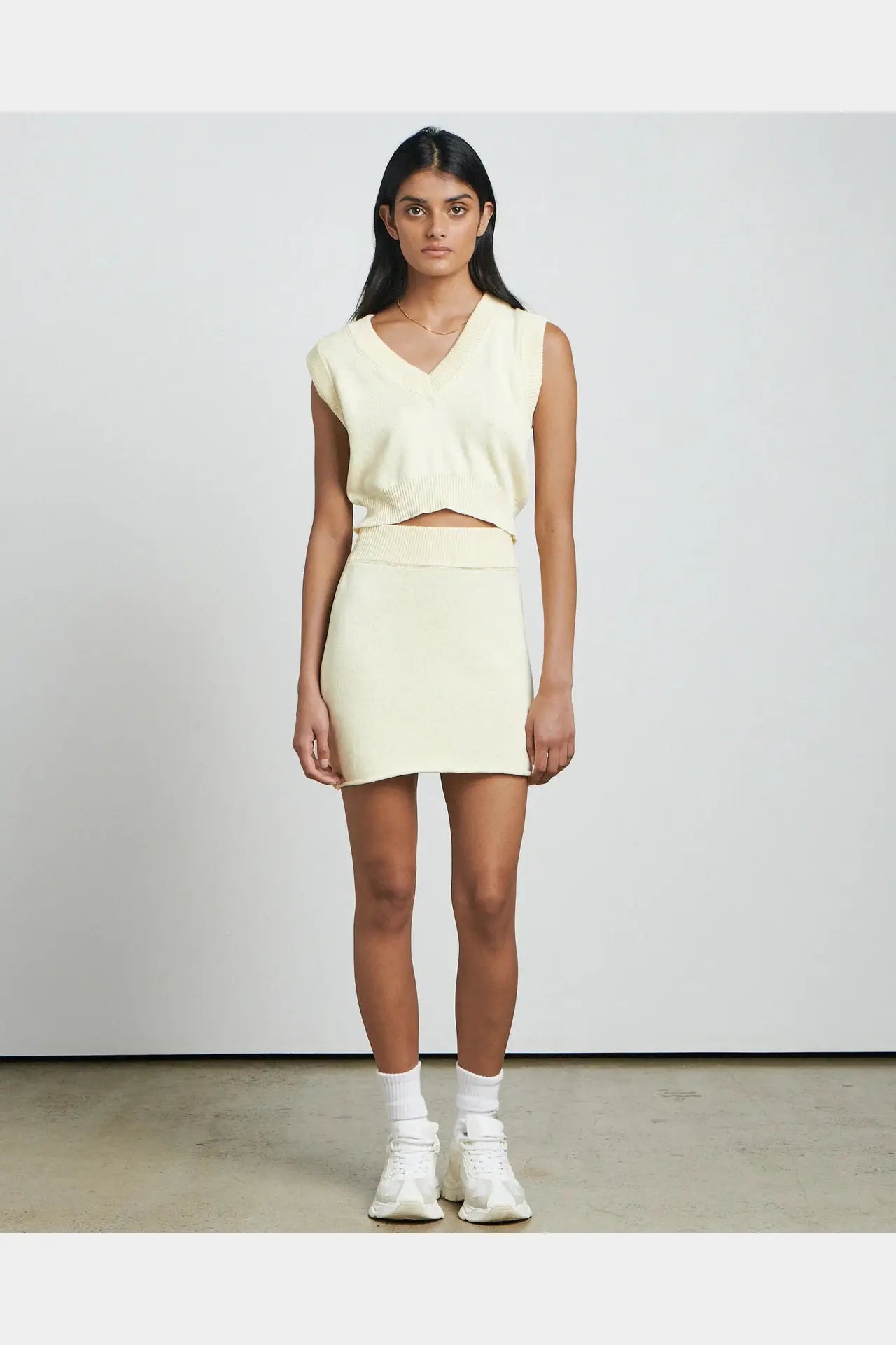 Charlie holiday bare knitted mini skirt- butter corduroy skirt comfortable