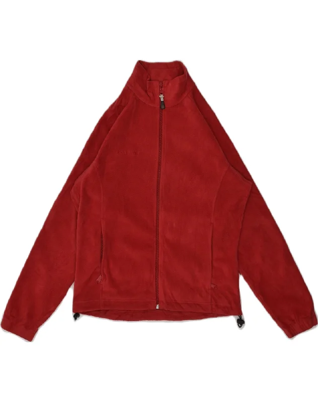 COLUMBIA Womens Fleece Jacket UK 14 Medium Red Polyester Striped Jacket Polka Dot Jacket Floral Jacket