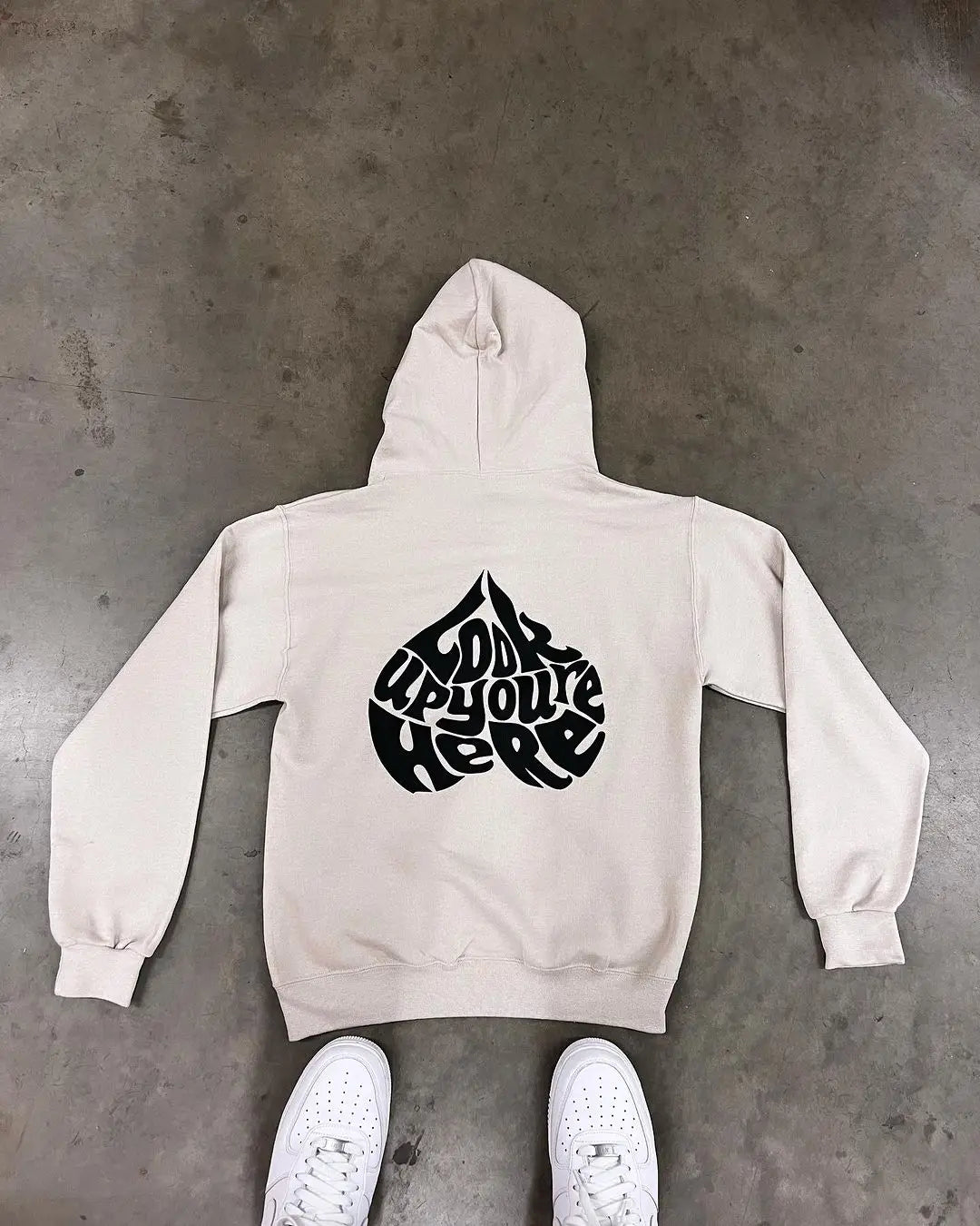 Advbridge New models grunge oversized sweatshirt hoodie Letter printing hoodies women goth y2k tops harajuku streetwear clothes Hoodie with Front Slit Layering Stylish